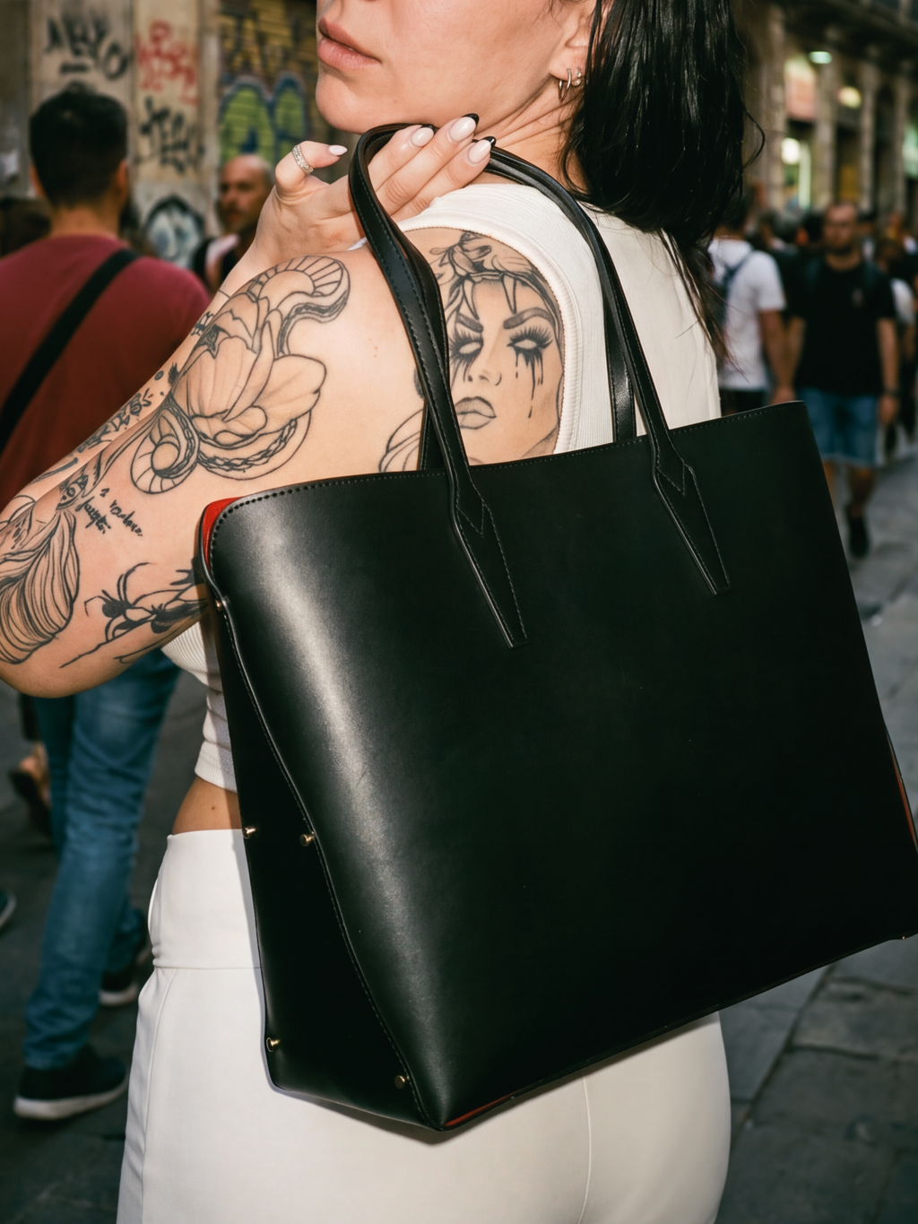 DUAL SIGN daily tote bag